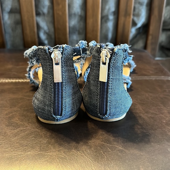 Call It Spring Strappy Denim Sandals - Picture 3 of 4